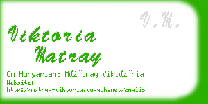 viktoria matray business card